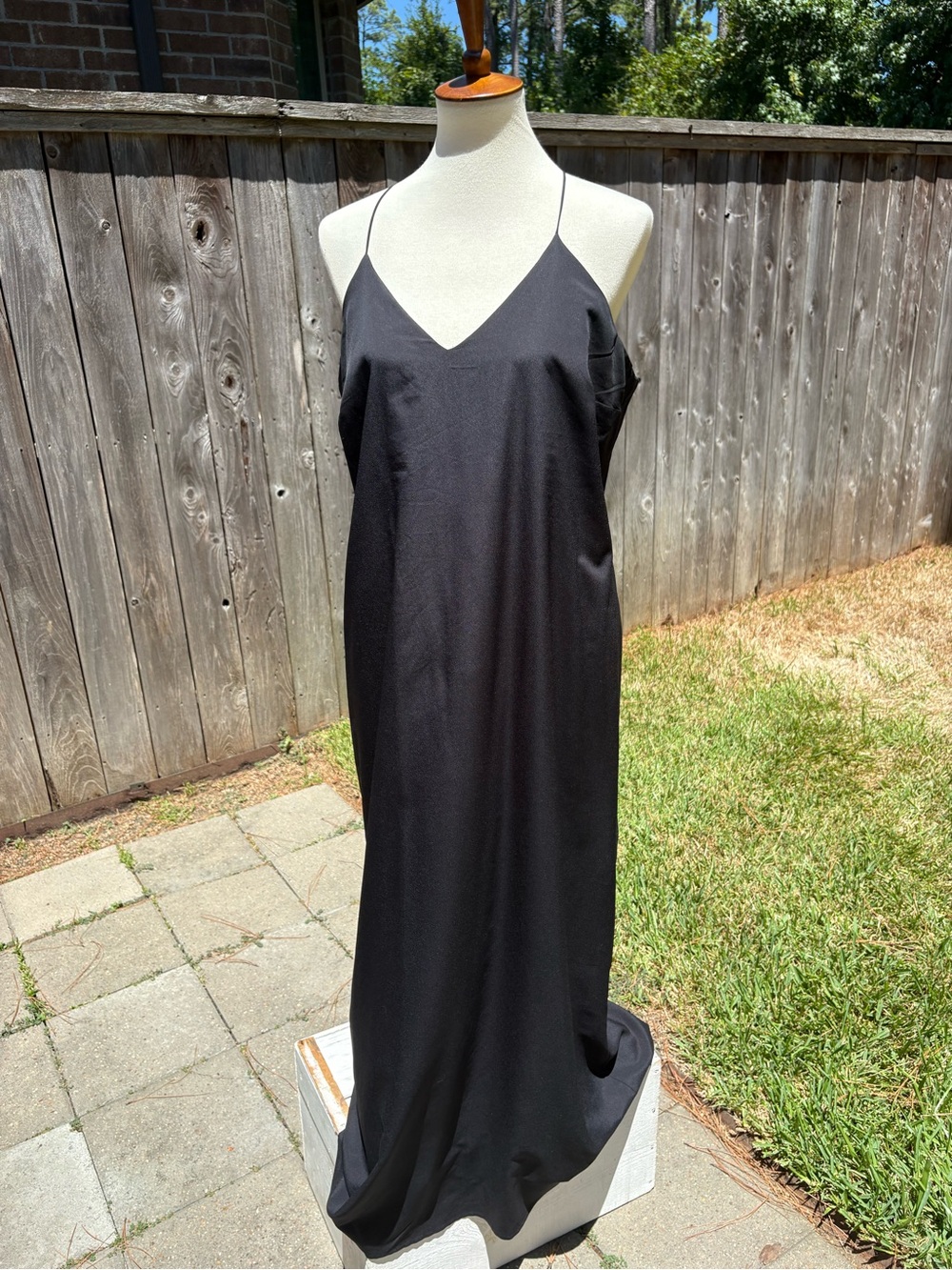 Old Navy Black Slip Maxi Dress with Spaghetti Straps